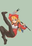  1girl absurdres agrias_oaks black_eyes blade blonde_hair braid breasts class_change fgz final_fantasy final_fantasy_tactics gloves highres kunai long_hair ninja_(fft) single_braid solo weapon 