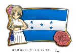  1girl flag flower honduras murakami_senami rose 