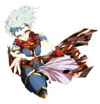  1boy armor blue_eyes blue_hair ceodore_harvey final_fantasy final_fantasy_iv final_fantasy_iv_the_after scarf simple_background solo tosis white_background 
