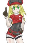  big_hat black_shirt blonde_hair green_eyes hot_pants long_hair rockman rockman_dash roll_caskett 