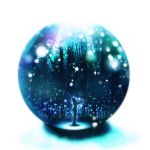  1girl abstract from_side harada_miyuki hat kaze_no_tani_no_nausicaa nausicaa outdoors plant profile silhouette simple_background snow solo studio_ghibli tree white_background 