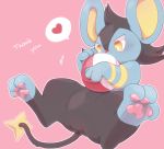  androgynous artist_request ball furry luxio pokemon simple_background solo yellow_eyes 