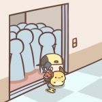  :3 black_hair cafe_(chuu_no_ouchi) chibi elevator gold_(pokemon) hat lowres pokemon pokemon_(creature) raichu 