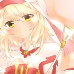  1girl alice_(tales) blonde_hair blush tagme tales_of_(series) tales_of_symphonia tales_of_symphonia_knight_of_ratatosk weapon white_hair yellow_eyes 