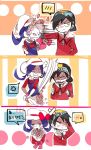  ... 1boy 1girl 3koma anger_vein bouquet comic cosplay crystal_(pokemon) flower gold_(pokemon) kotone_(pokemon) kotone_(pokemon)_(cosplay) pokemon pokemon_special repikinoko spoken_anger_vein spoken_blush tsundere 