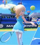  3d animated animated_gif mario_tennis rosetta_(mario) super_mario_bros. tagme 