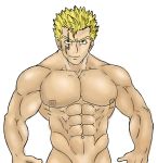  1boy abs character_request fairy_tail looking_at_viewer male_focus muscle nude pecs smile solo 