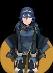  1girl blue_eyes blue_hair cape crying female fingerless_gloves fire_emblem fire_emblem:_kakusei gloves intelligent_systems kneeling long_hair looking_at_viewer lucina nintendo polyle sad shoulder_pads solo source_request thigh-highs tiara 