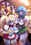  2girls beer female league_of_legends multiple_girls poppy shyvana 