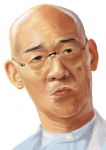  1boy bald chmm2 glasses male_focus real_life realistic simple_background solo tomino_yoshiyuki upper_body white_background 