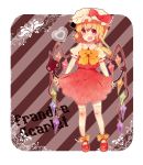  character_name fang flandre_scarlet hat highres miyako_(xxxbibit) myk red_eyes ribbon short_hair touhou wings 