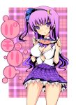  alternate_costume alternate_hairstyle bad_id blush breasts cleavage contemporary crescent daive hairband highres long_hair no_hat no_headwear no_panties panties patchouli_knowledge purple_eyes purple_hair solo touhou underwear violet_eyes 