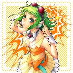  bad_id goggles green_hair gumi headphones headset kayu microphone skirt solo vocaloid 