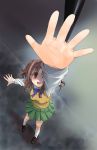  foreshortening hands highres outstretched_arm outstretched_hand reaching red_eyes school_uniform shinkun tsukihime yumizuka_satsuki 