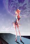  arms_behind blonde_hair earth from_behind hat heerin high_heels macross macross_frontier sheryl_nome shoes skinny standing star thigh-highs thighhighs white_legwear white_thighhighs 