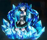  crystal detached_sleeves hatsune_miku ice long_hair osamu_(jagabata) skirt thigh-highs thighhighs twintails very_long_hair vocaloid 