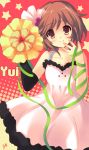  brown_eyes brown_hair don&#039;t_say_lazy don't_say_&quot;lazy&quot; dress fingerless_gloves gloves hirasawa_yui k-on! pcmaniac88 short_hair solo 
