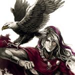  cape eagle eleuseus long_hair male midori310_(pixiv) moira purple_eyes sound_horizon violet_eyes white_hair 