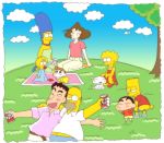  bart_simpson beer crayon_shin-chan crossover duplicate grass homer_simpson lisa_simpson maggie_simpson marge_simpson nohara_himawari nohara_hiroshi nohara_misae nohara_sinosuke our_world_is_now_crushed picnic simpsons the_simpsons 