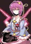  highres hitsuji_bako kaenbyou_rin kaenbyou_rin_(cat) komeiji_satori petting pink_eyes pink_hair purple_hair short_hair touhou 