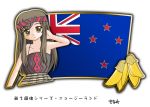 1girl brown_eyes brown_hair flag headband kowhai long_hair murakami_senami new_zealand new_zealand_flag 