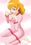  breasts fresh_precure! fuchi_(nightmare) momozono_love pajamas pajamas_pull precure 