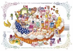  1girl absurdres ai-chan_(dokidoki!_precure) akaooni animal baby bird candy_(smile_precure!) cat character_request chiffon_(fresh_precure!) choppy chypre_(heartcatch_precure!) coco_(yes!_precure_5) coffret_(heartcatch_precure!) cologne_(heartcatch_precure!) coupe_(heartcatch_precure!) crescendo_tone cup davi_(dokidoki!_precure) dodory dokidoki!_precure dory drinking_glass english_text fary ferret flappy_(futari_wa_precure) flying_sweatdrops food foop fresh_precure! fruit_tart futari_wa_precure futari_wa_precure_max_heart futari_wa_precure_splash_star gurasan_(happinesscharge_precure!) happinesscharge_precure! happy happy_anniversary heartcatch_precure! highres hummy_(suite_precure) juice lary lulun majorin majorina mepple milk_(yes!_precure_5) mipple miry moop mori3dori motion_lines nuts_(yes!_precure_5) onini oversized_animal picture_frame pop_(smile_precure!) porun potpourri_(heartcatch_precure!) precure rakeru_(dokidoki!_precure) rance_(dokidoki!_precure) rery ribbon_(happinesscharge_precure!) seiren_(suite_precure) shadow sharuru_(dokidoki!_precure) simple_background sory squirrel suite_precure syrup_(yes!_precure_5) tart_(food) tart_(fresh_precure!) tiry ururun whipped_cream white_background wolfrun yes!_precure_5 yes!_precure_5_gogo! 