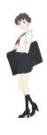  1girl bag concept_art koe_no_katachi official_art reverse_trap sahara_miyoko school_uniform simple_background tomboy 