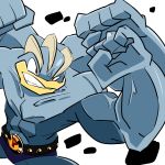  belt extra_arms grin machamp muscle no_humans pokemon pokemon_(game) solo teeth 