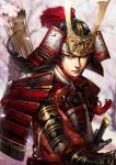  1boy armor arrow helmet japanese_armor kabuto kevin.h looking_at_viewer nobunaga_no_yabou quiver solo 
