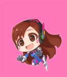  1girl chibi d.va_(overwatch) female overwatch simple_background solo tagme 