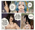  1boy 2girls comic fairy_tail female gajeel_redfox levy_mcgarden male multiple_girls nature plant rusky tagme zeira 