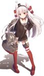  &gt;:o 1girl :o amatsukaze_(kantai_collection) blush brown_eyes character_name choker collarbone cuon_(kuon) dress full_body garter_straps gloves grey_hair hair_tubes hand_on_hip hand_on_thigh hat kantai_collection leaning_forward lifebuoy long_hair looking_at_viewer machinery mini_hat open_mouth panties red_legwear rensouhou-kun sailor_collar sailor_dress see-through shadow short_dress single_glove smoke solo striped striped_legwear thigh-highs torpedo two_side_up underwear very_long_hair white_background white_gloves windsock 