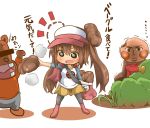  1girl brown_hair cape character_request chibi dyson_(edaokunnsaikouya) female gloves long_hair mei_(pokemon) nintendo pokemon smile twintails 