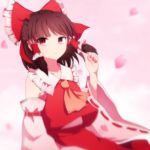  1girl arm_garter ascot bare_shoulders black_hair blurry bow depth_of_field detached_sleeves frilled_shirt_collar frills hair_bow hair_tubes hakurei_reimu japanese_clothes long_sleeves looking_at_viewer miko petals red_bow red_eyes red_shirt red_skirt ribbon-trimmed_sleeves ribbon_trim shirt short_hair skirt skirt_set smile solo touhou upper_body wide_sleeves you_(noanoamoemoe) 
