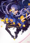  1girl atdan closed_eyes elbow_gloves gloves highres long_hair purple_hair solo star thigh-highs very_long_hair vocaloid xingchen 