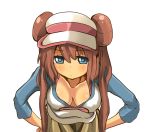  1girl breasts brown_hair dyson_(edaokunnsaikouya) female gloves long_hair looking_at_viewer mei_(pokemon) nintendo pokemon twintails 