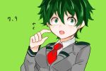  1girl boku_no_hero_academia breasts genderswap green_eyes green_hair midoriya_izuku school_uniform short_hair solo 