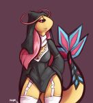  breasts cleavage clothed_pokemon furry highres kayla-na milotic nun original pokemon pokemon_(creature) solo 