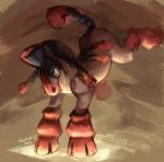  10s artist_name brown_background brown_eyes hairlocs horse mudsdale no_humans pokemon pokemon_(creature) pokemon_(game) pokemon_sm siplick solo 