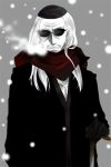  akagi blind cane hat ichikawa_(akagi) imo_(pixiv) male scarf snow sunglasses white_hair 