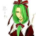  green_eyes green_hair hair_ribbon kagiyama_hina lowres ribbon touhou 