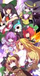  braid highres horn hoshiguma_yuugi kaenbyou_rin kisume komeiji_koishi komeiji_satori kurodani_yamame mizuhashi_parsee momo_(higanbana_and_girl) multiple_girls reiuji_utsuho star subterranean_animism touhou 