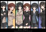  6+girls amagami ayatsuji_tsukasa black_hair blazer blush brown_hair column_lineup everyone hairband long_hair morishima_haruka multiple_girls nakata_sae nanasaki_ai piromizu sakurai_rihoko school_uniform short_hair skirt sweater tanamachi_kaoru 