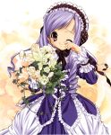  flower highres purple_hair red_eyes sister_princess tears tenhiro_naoto 