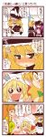  alice_margatroid blush braid check_translation comic dei_shirou fang flandre_scarlet hat heart highres hong_meiling kirisame_marisa orenji_zerii patchouli_knowledge touhou translation_request 