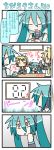  4koma chibi chibi_miku comic hatsune_miku kagamine_len kagamine_rin karaoke microphone minami_(colorful_palette) singing twintails vocaloid |_| 