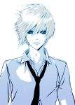  bad_id blue_eyes cloud_strife cs-zero final_fantasy final_fantasy_vii male necktie short_hair solo spiked_hair spiky_hair 