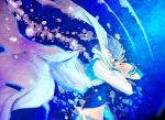  bad_id blue_eyes blue_hair kaito male nayu scarf solo underwater vocaloid 