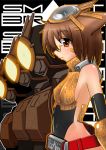  belt brown_hair ddn glasses highres kamen_rider kamen_rider_555 looking_back power_armor riotrooper riottrooper short_hair yellow_eyes 